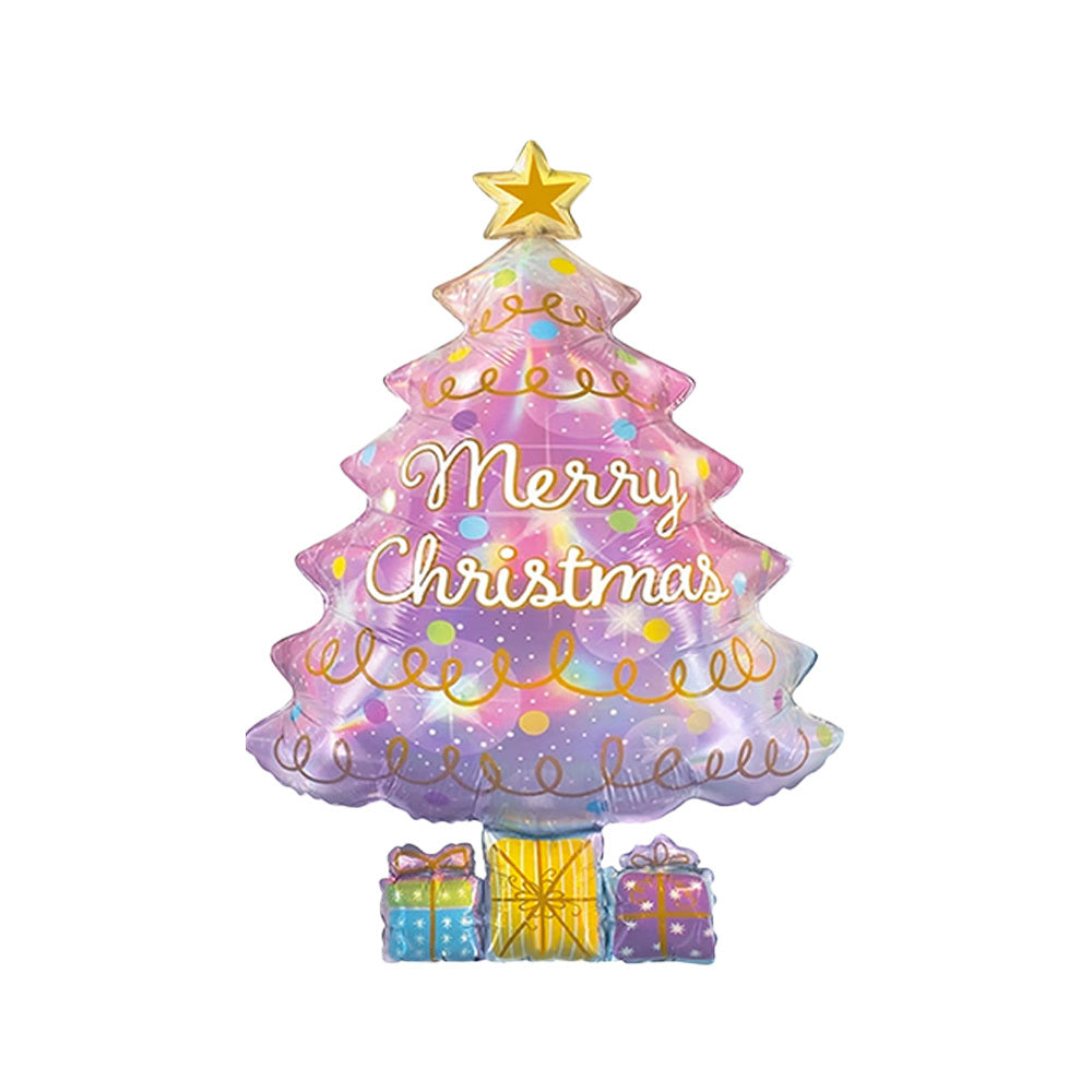 Christmas Gift Box Christmas Tree Aluminum Film Balloon